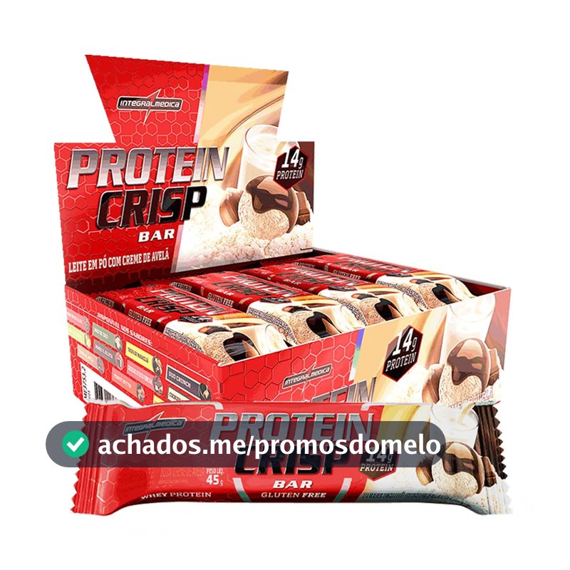 Integralmedica Whey Crisp Bar Creme de Avelã 12 Unidades