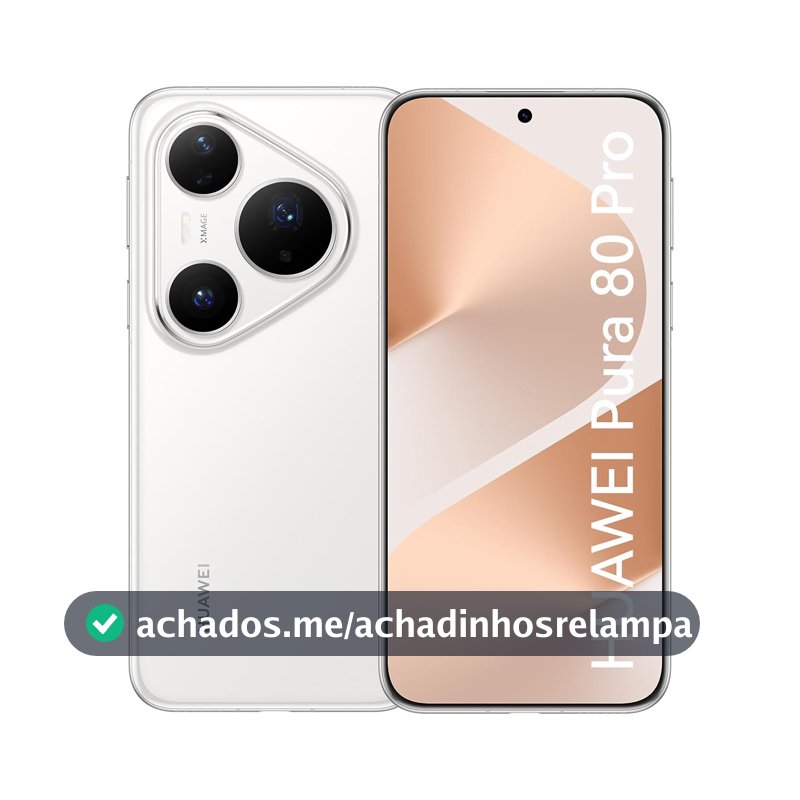 Smartphone, HUAWEI Pura 80 Pro 12GB+512GB, Câmera Ultra-iluminação de 1 Polegada, Câmera Teleobjetiva Macro Ultra-iluminação, Cancelamento de Ruído por IA, 5170 mAh, Dual SuperCharge,Celular Branco