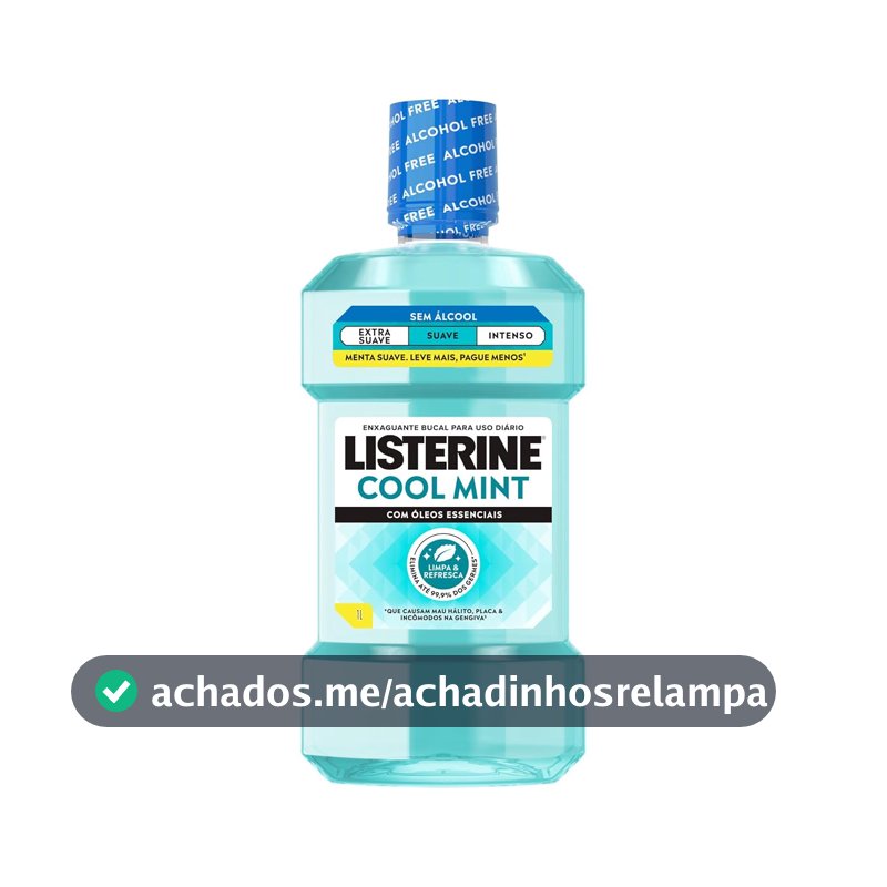 Enxaguante Bucal Listerine Cool Mint, Sem Álcool, 1L