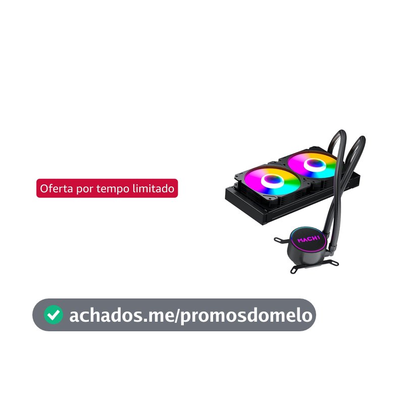 Water Cooler Mach1 Logic, Rgb, 240mm, Amd e Intel, Preto - Gk240
