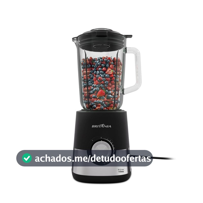 Liquidificador Britânia 2,3L de Vidro 12 Velocidades BLQ14A 220V