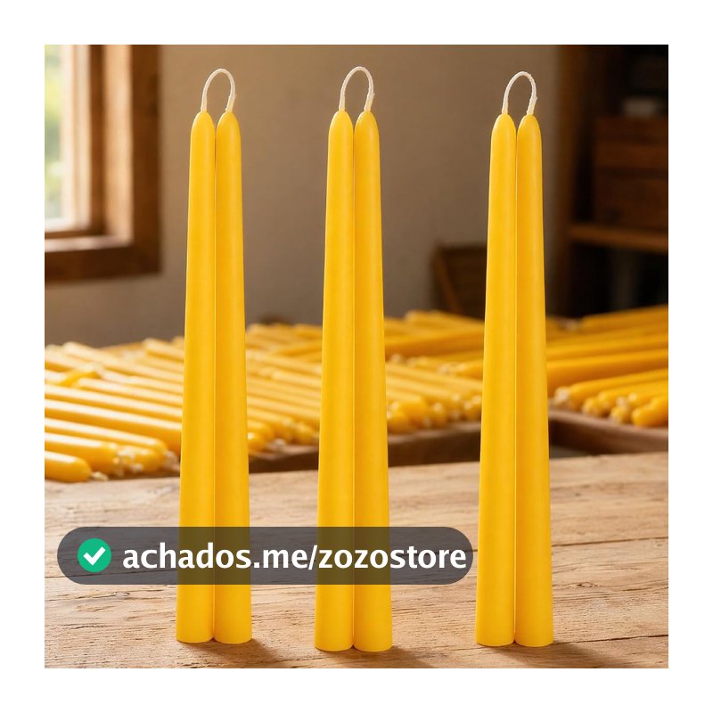 Conjunto de 6 velas cônicas de cera de abelha natural de 30,5 cm, DEYBBY sem fumaça e sem gotejamento para decoração de jantar em casa, presente de inauguração de casa de emergência, queima de 9 a 10
