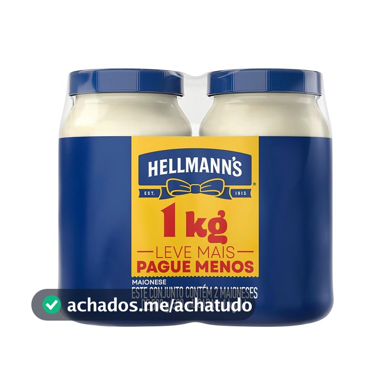 Maionese Hellmann's Tradicional 500gr 2 potes