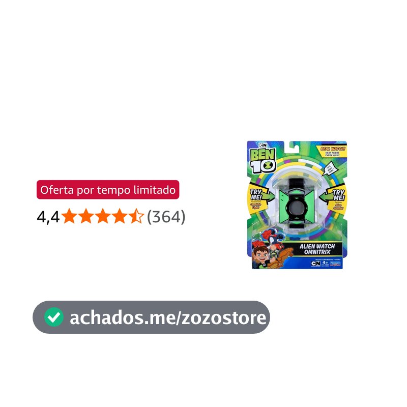 Brinquedo Relógio Digital Alien Omnitrix, Ben 10, Sunny