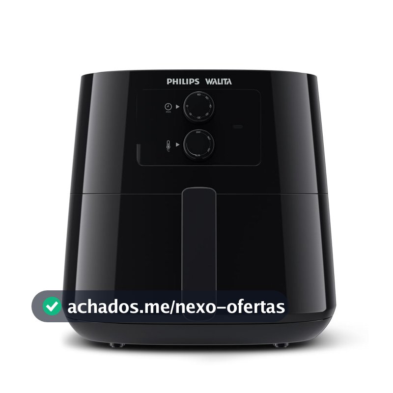 Fritadeira Airfryer Série 3000, Philips Walita, com 6.2L de capacidade, Preta, 2000W, 220v - HD9206/90