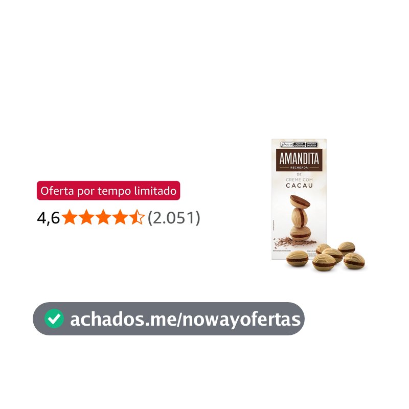 Lacta Amandita - Wafer Recheado Sabor Chocolate 200g