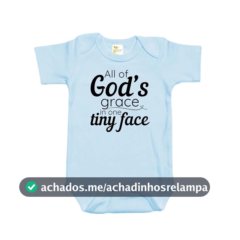 3 Nails 1 Cross Roupas Cristãs para Bebês Onesie Roupas Cristãs para Bebês Presentes Cristãos para Bebês (Azul, 3-6 meses, Graça de Deus em Rosto Pequeno)