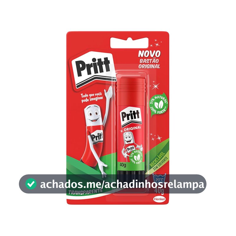 Pritt Cola Bastão para Escola e Escritório, Transparente, 1x40g
