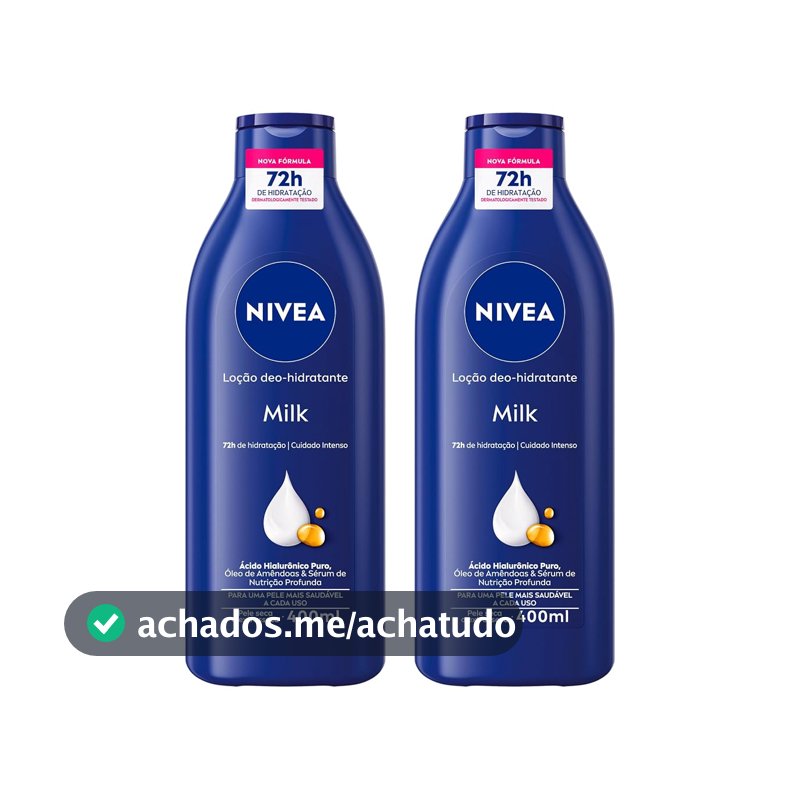 NIVEA Kit Loção Hidratante Milk Pele Seca a Extrasseca 400ml (2 unidades)