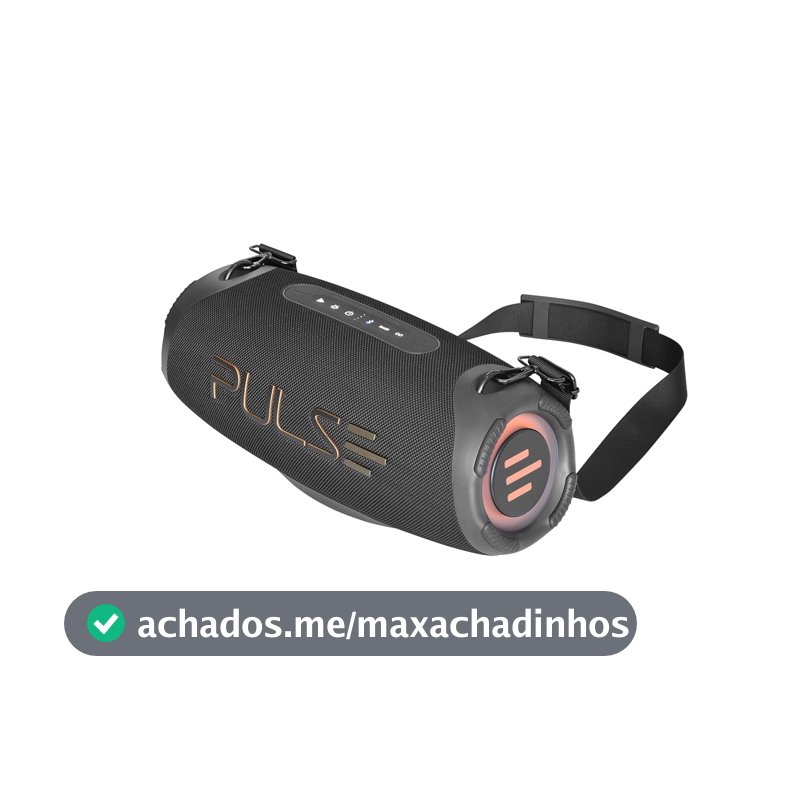 Caixa de Som Bluetooth Pulse E Boombox, Resistente à Água IPX6 e com Iluminação LED RGB – SP627