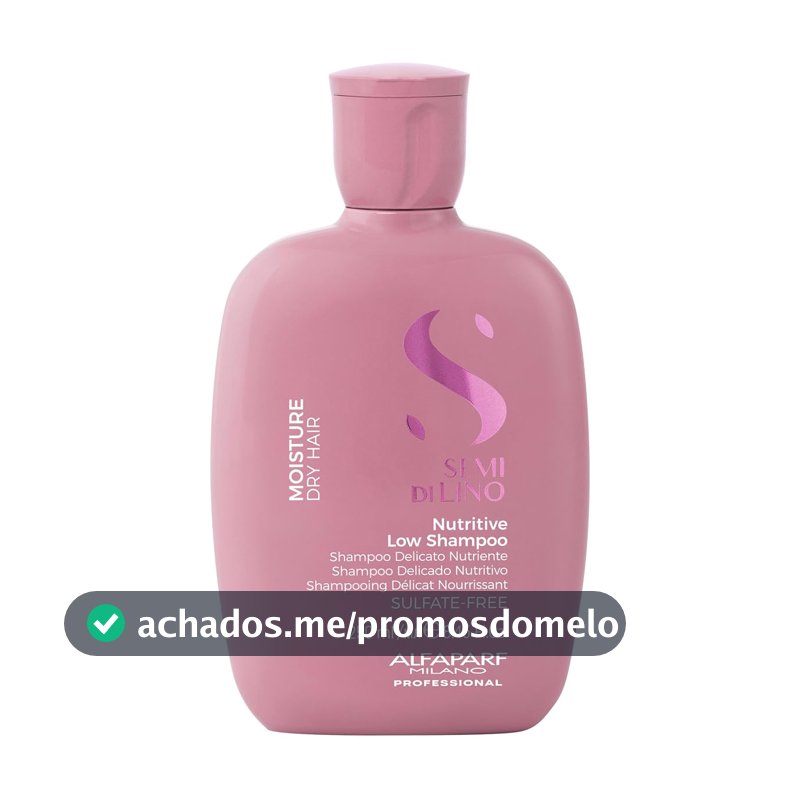 Alfaparf Milano Semi Di Lino Moisture Nutritive Sulfate Free Shampoo para cabelos secos - Sem parabenos e sem parafina - Seguro para cabelos com coloração - Qualidade de salão profissional 250ml