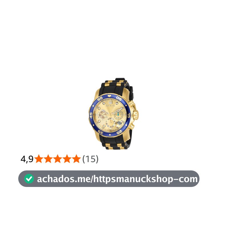 Invicta Relógio masculino Pro Diver com mostrador analógico de quartzo suíço