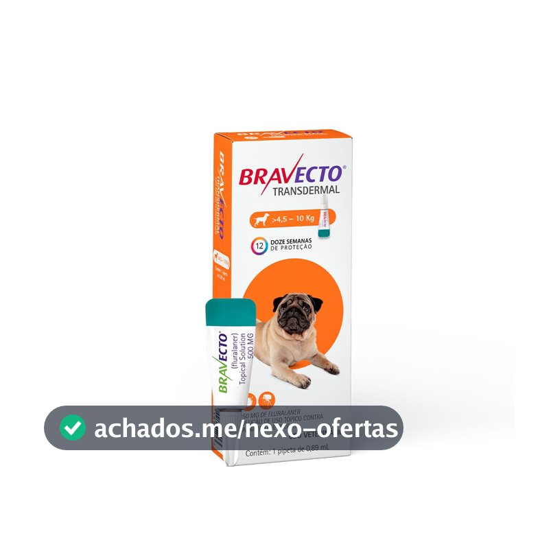 Antipulgas e Carrapatos em Pipeta para Cães Bravecto, 0,89ml