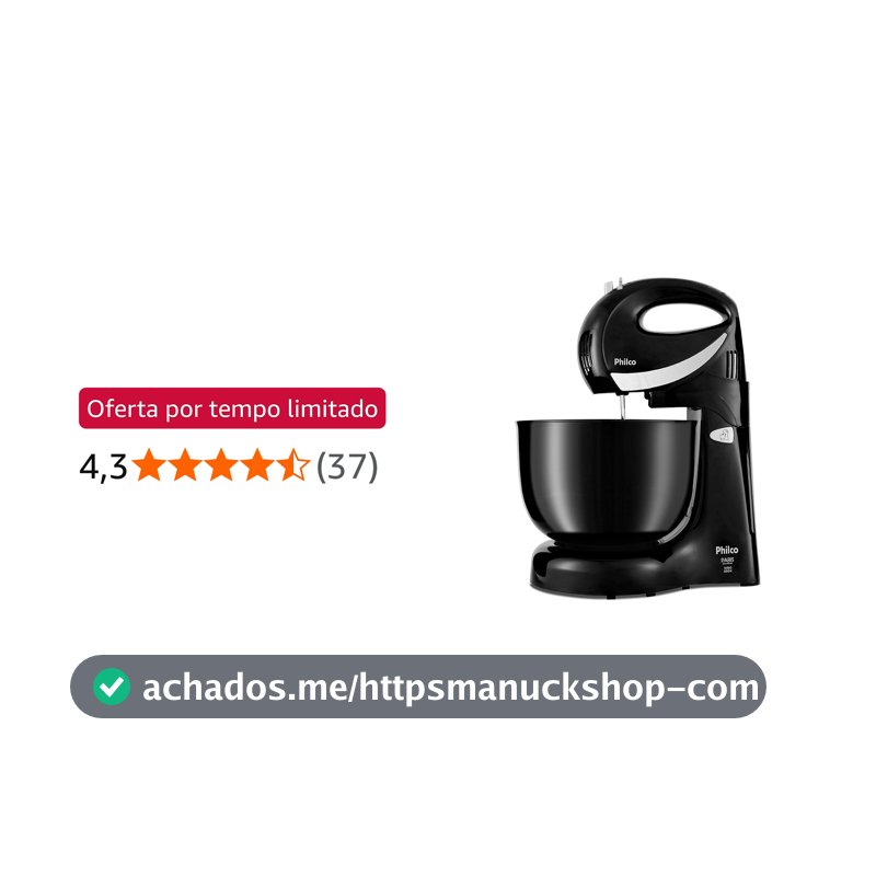 Batedeira Philco Paris Duo Mixer Turbo 4L 500W 127V