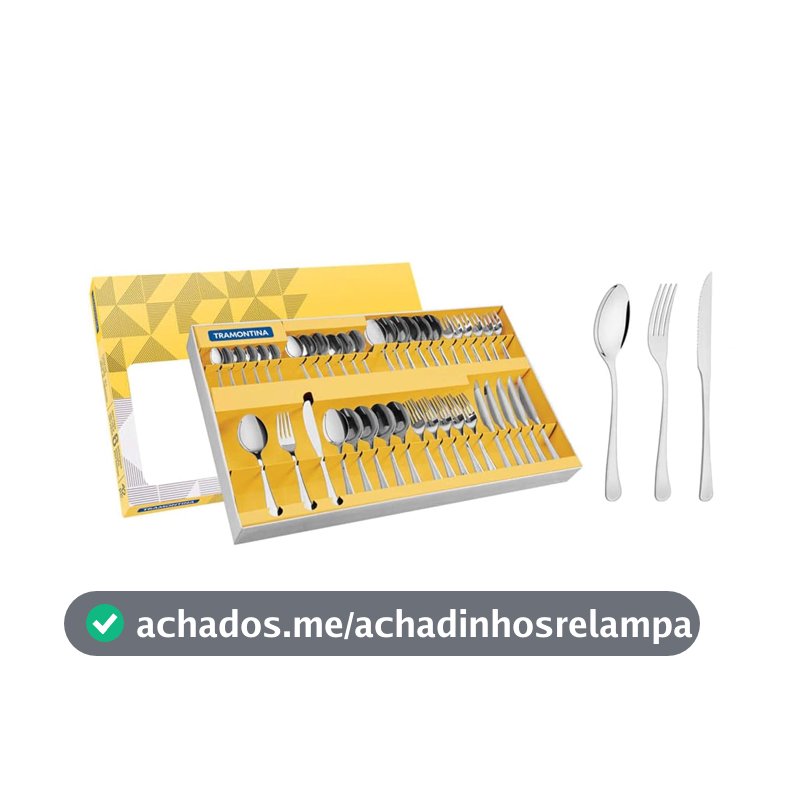 Faqueiro Aco Inox 42 Peças Com Faca Churrasco Havana - Tramontina