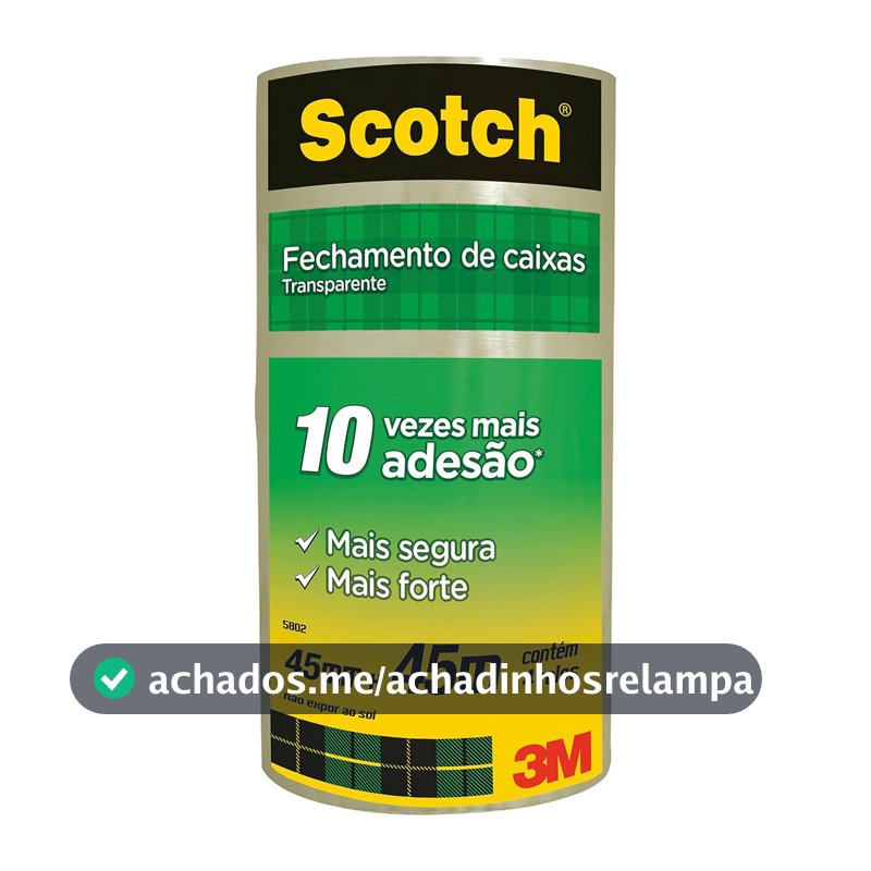 SCOTCH 3M Fita de Empacotamento Transparente 45 mm x 45 m 4 Rolos