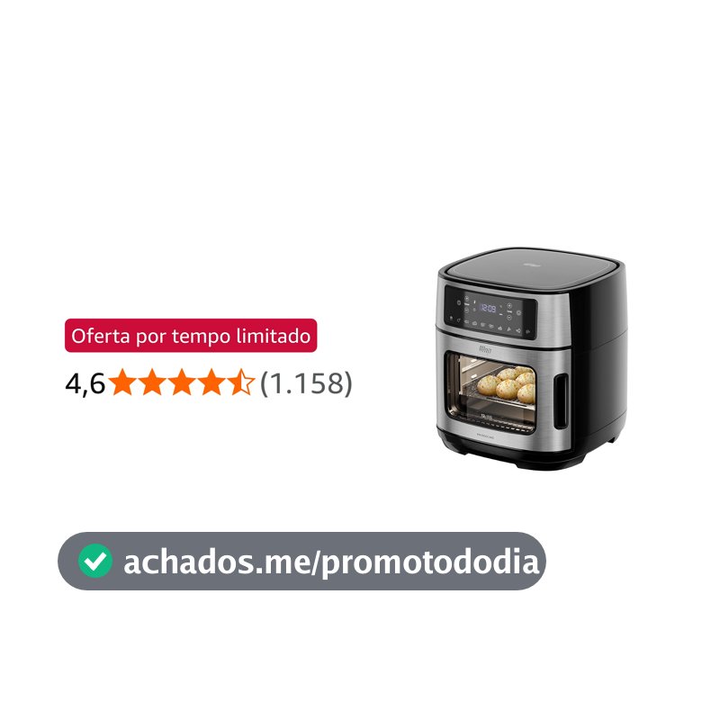 WAP Air Fryer Oven Digital WAOD1 12L, 10 Funções Programadas 127V