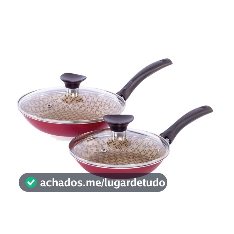 Jogo De Frigideiras Antiaderente Tramontina Em Aluminio Turim 16 e 20 Cm