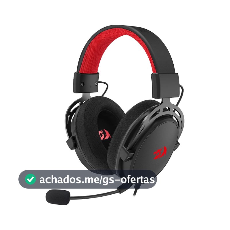 Headset Gamer Redragon Cragblade Preto Drivers 53mm Microfone Removível H541