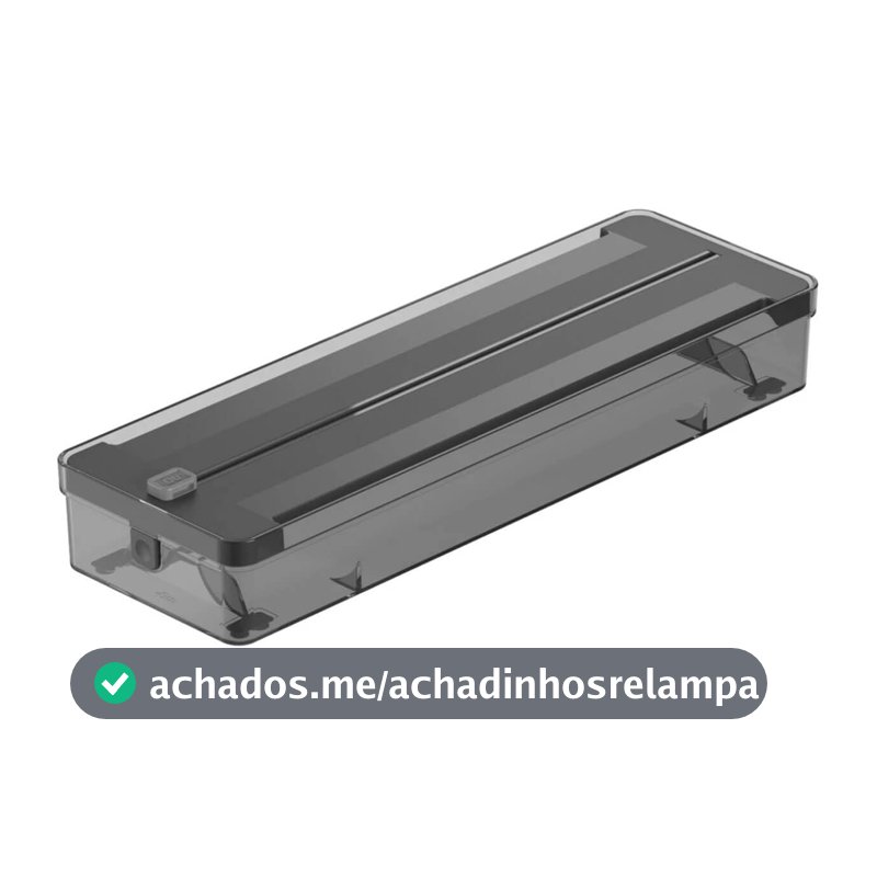 Ou Organizador e Cortador de Rolos Duplo Preto Linha Clear Gavetas