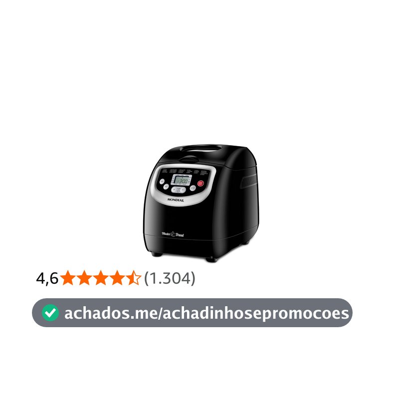 Panificadora Automática Master Bread, Mondial, Preto, 700W, 220V - NPF-53
