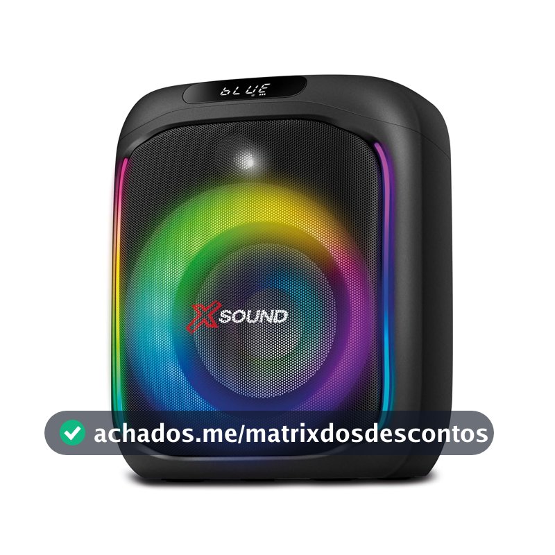 MONDIAL Caixa de Som Party Box, Luzes Multicores, Bluetooth, 350W RMS, TWS - PBX-350