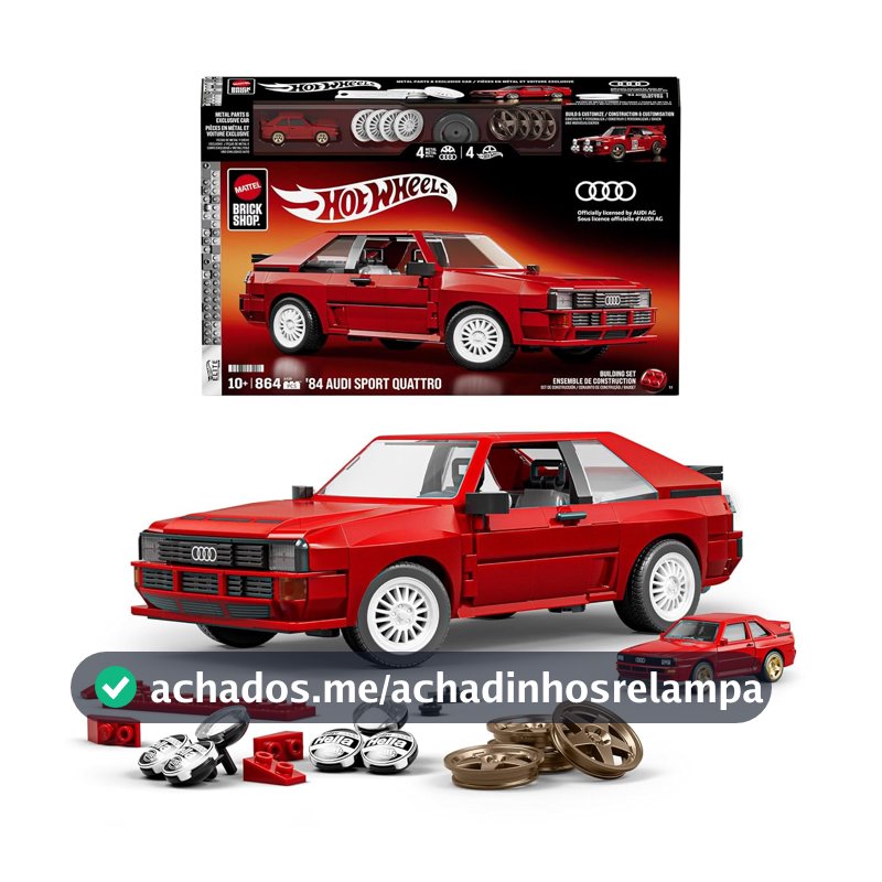 Mattel Brick Shop Mattel Brick Shop Jogo de Construção Elite '84 Audi Sport quattro 10Y+