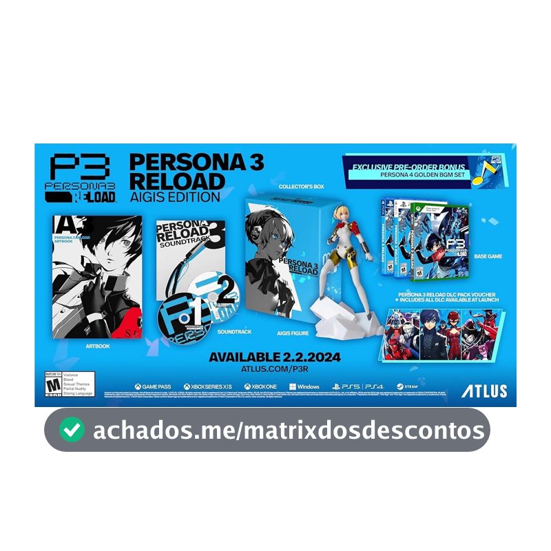 PlayStation Persona 3 Reload (Edição de Colecionador) - por 5