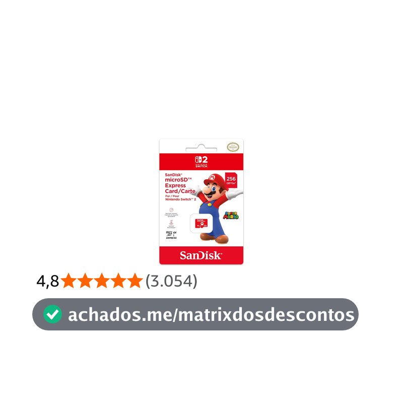Nintendo Carte mémoire micro SD express 256 Go SanDisk