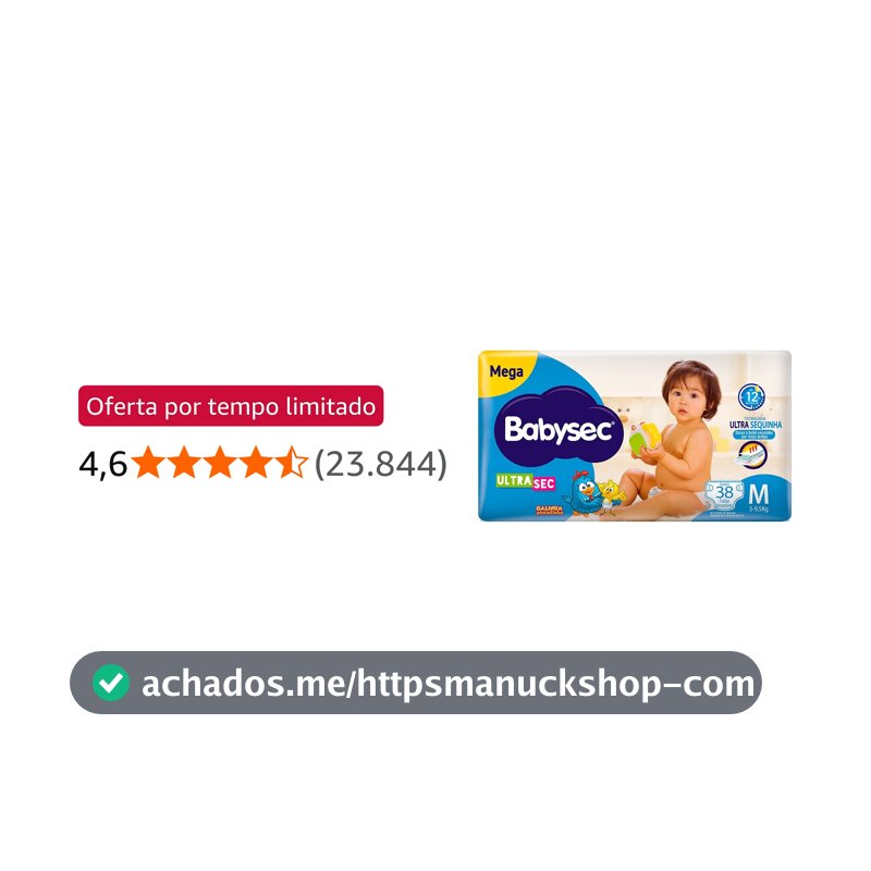 Babysec Fralda Ultrasec Galinha Pintadinha Azul M 38 Unidades
