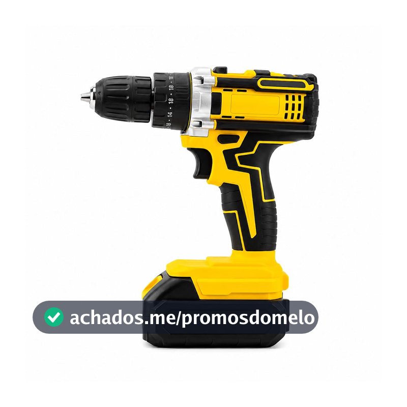 Parafusadeira Furadeira a Bateria 21V com Empunhadura Emborrachada, Bateria Recarregável e Carregador Bivolt