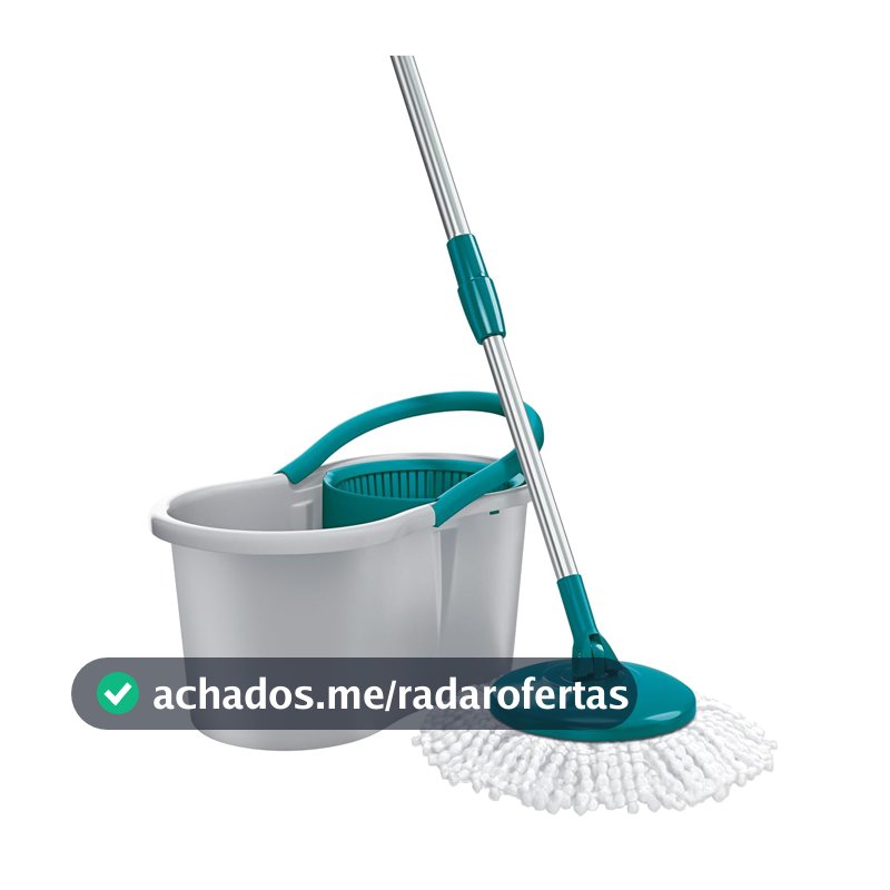 Flash Limp - Mop Giratório Fit, Balde 8 litros - MOP5010 - ABS Cinza