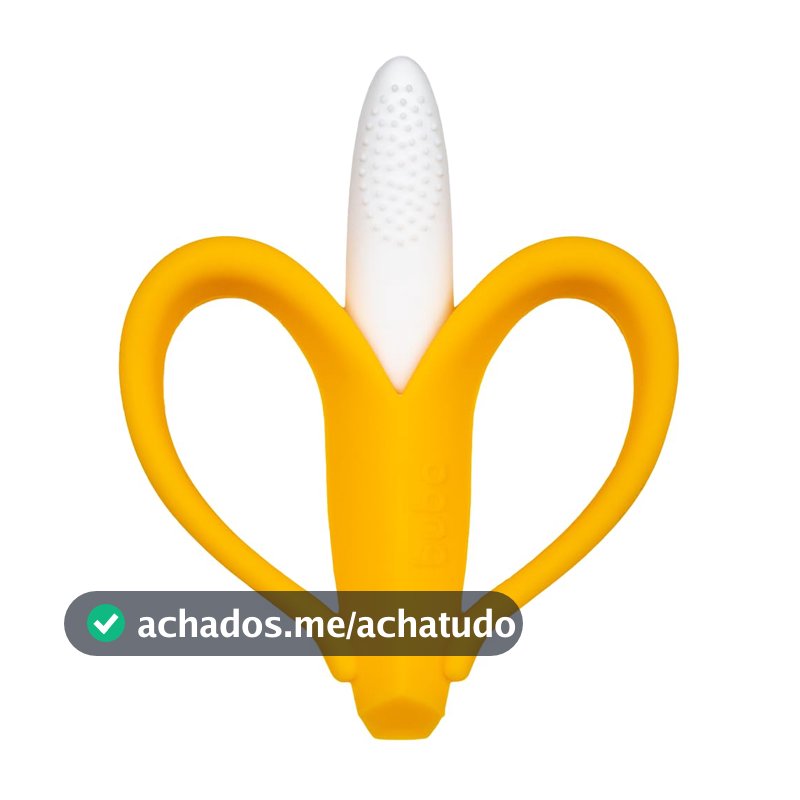 Massageador de Gengiva Buba, Banana, Cerdas Curtas