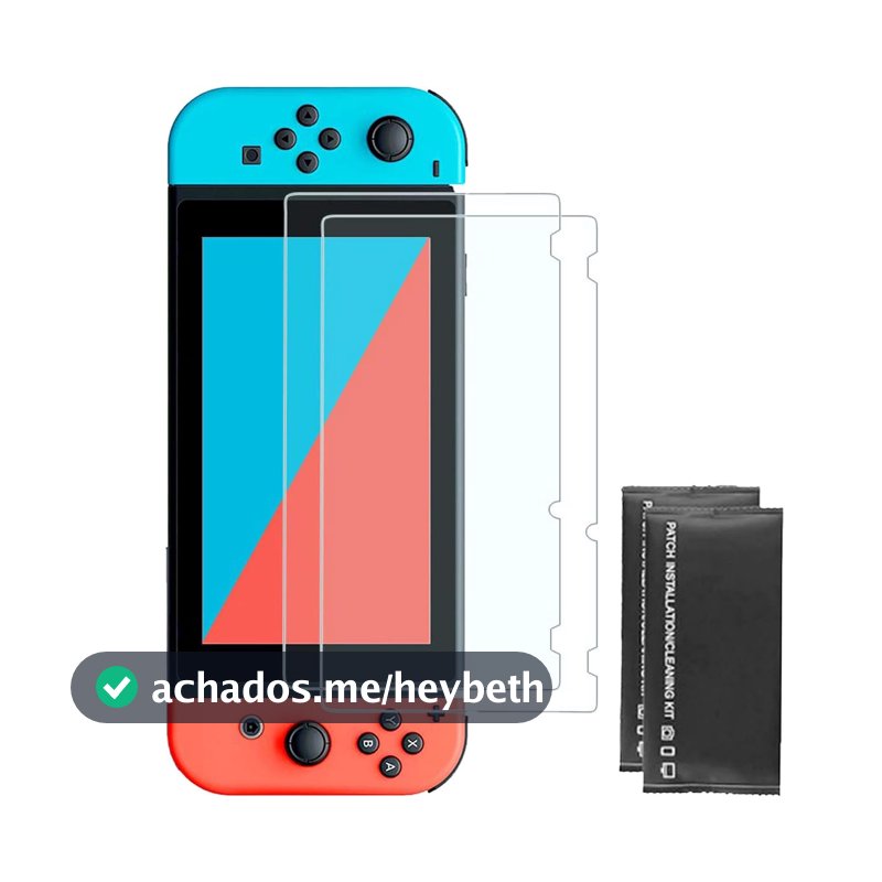 Protetores de Tela de Vidro Compatíveis com Nintendo Switch - Pacote com 2 Protetores de Tela de Vidro Temperado Premium para Tela de 6,2 Polegadas do Console Nintendo Switch (2 Unidades)