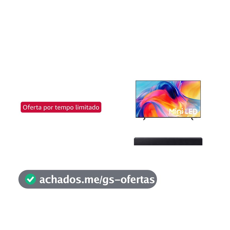 Samsung Smart TV 75" Mini LED 4K M75H + Soundbar Samsung B400F