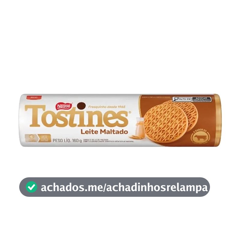 Biscoito TOSTINES Leite Maltado 160g
