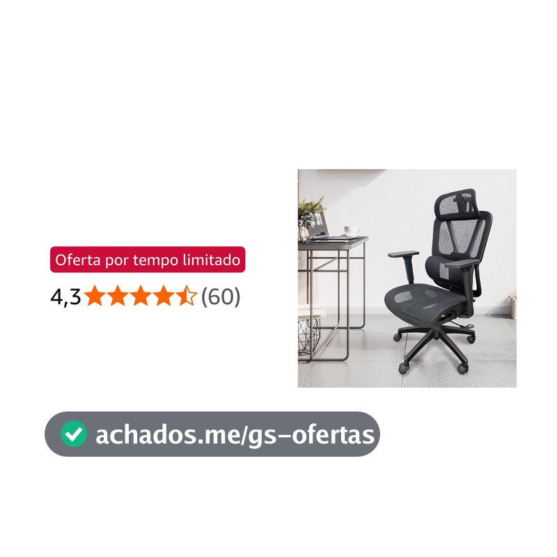 Cadeira de Escritório Ergonômica Python Fly em Malha - Testada conforme NR-17, Lombar Integrada Fixa, Assento Arejado, Braços 3D, Suporta até 150kg(preto)