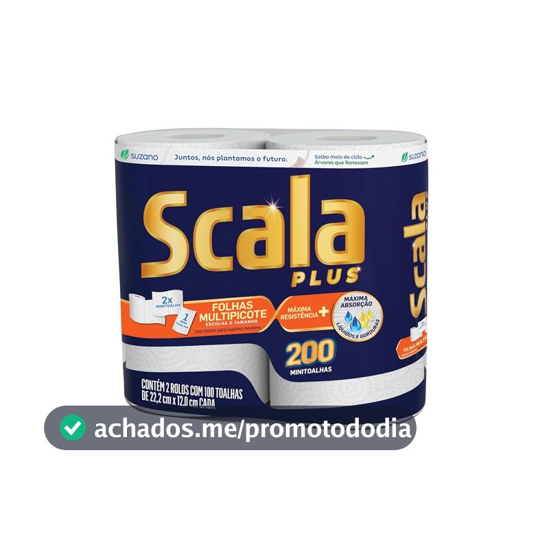 Papel Toalha Scala Plus, Multipicote, 200 Toalhas
