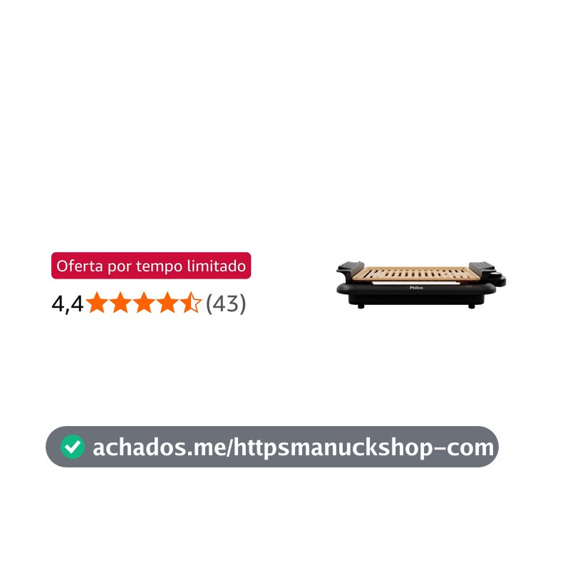 Philco Churrasqueira Elétrica 1200W ; Desmontável e fácil de limpar; 5 níveis de temperatura, Antiaderente Gold PCQ10A - 127V