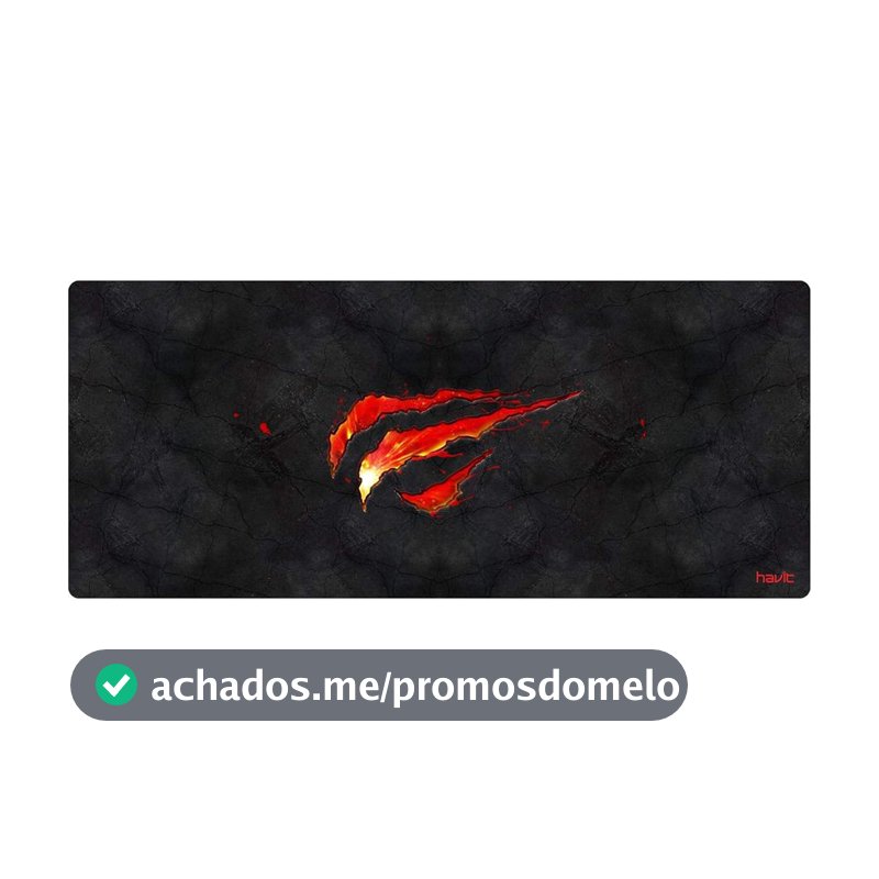 Havit Mouse Pad Grande 70 X 30 Cm Gamer, Hv-MP861, Movimento Suave e Preciso, Costurado, Preto