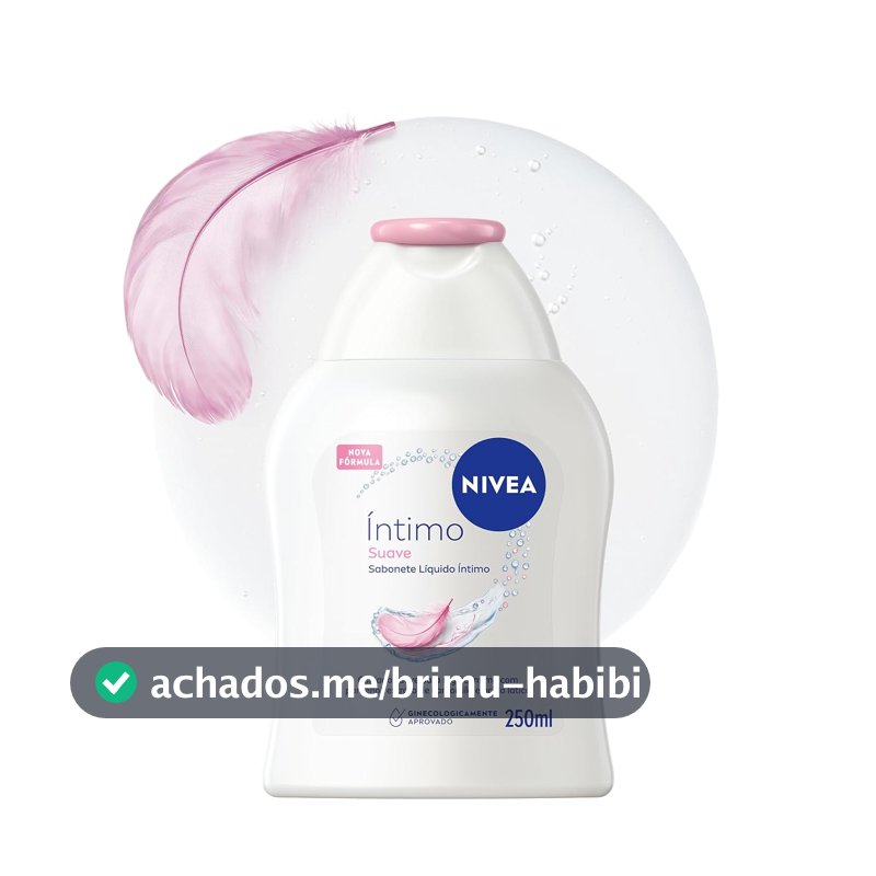 NIVEA Sabonete Líquido Íntimo Suave 250ml, Limpeza Delicada, Mantém pH Natural, Extrato de Camomila, Cuidado Calmante, Uso Diário