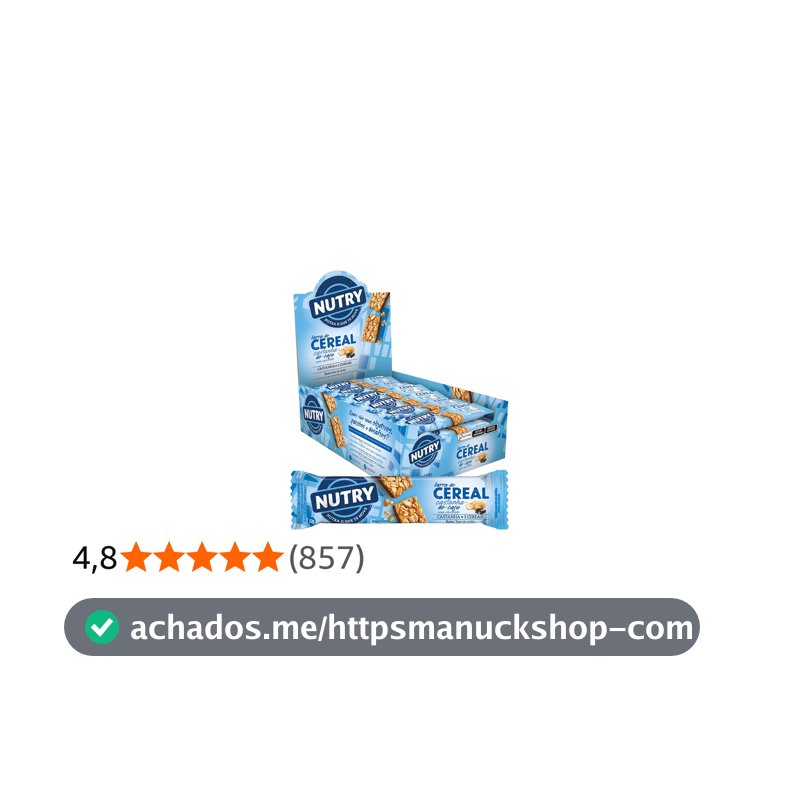Nutry Barra De Cereais Castanha-De-Caju Com Chocolate 22G - Display