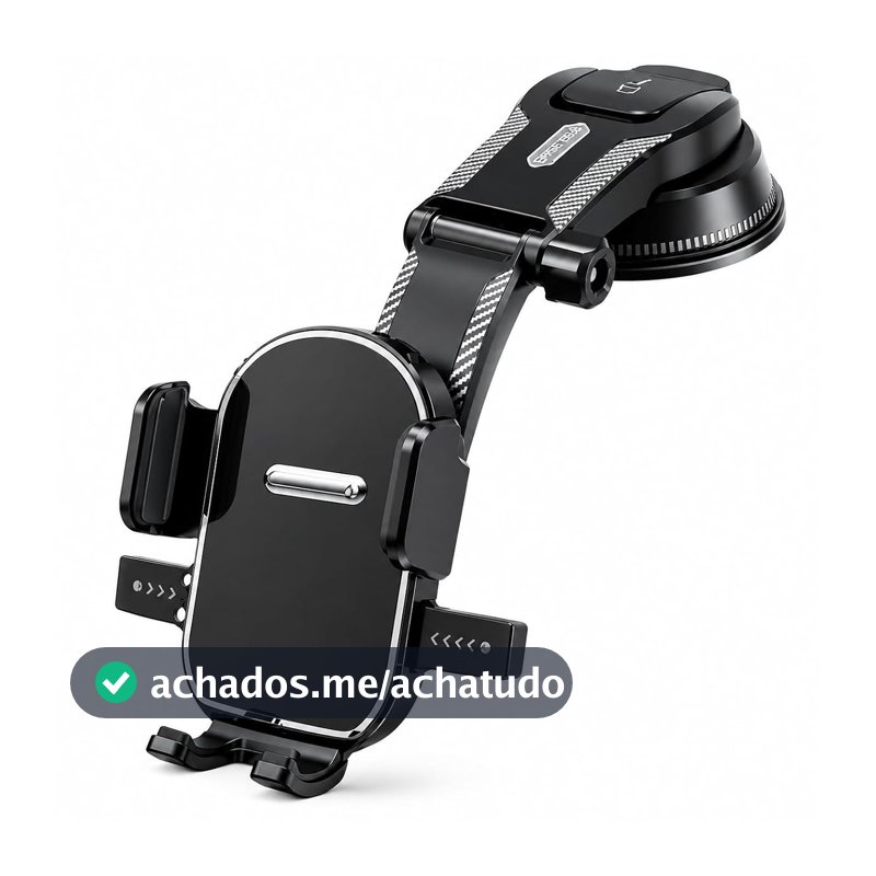 Suporte Celular Veicular Universal Ventosa Painel 360° Braço Articulado