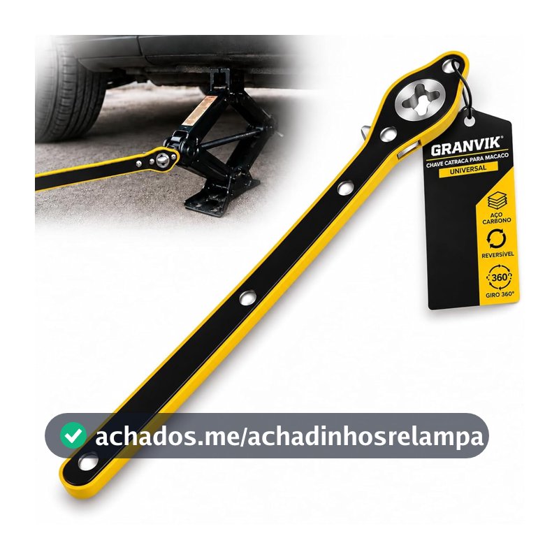 Chave Catraca Universal para Macaco Tipo Tesoura 34cm Aço Carbono