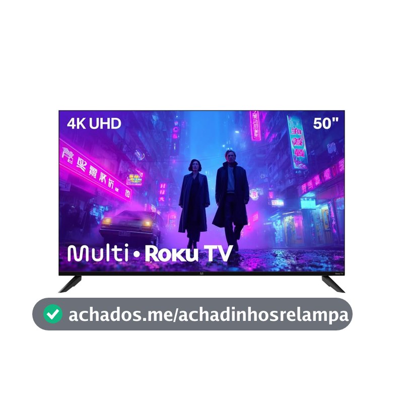 Smart TV 50" Roku Multi 4K Compatível com Alexa e Google Home