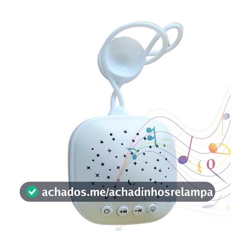 Ruído Branco Bebê Dorminhoco com 10 Sons Calmantes e Luz Noturna Portátil