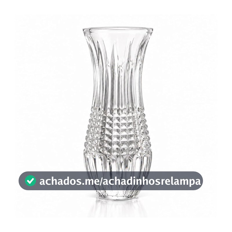 Vaso de Cristal Queen 6cm x 15cm Transparente para Flores e Decoração