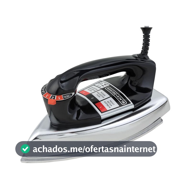 Ferro De Passar Black+decker Vfa Preto cromado 127v clássico