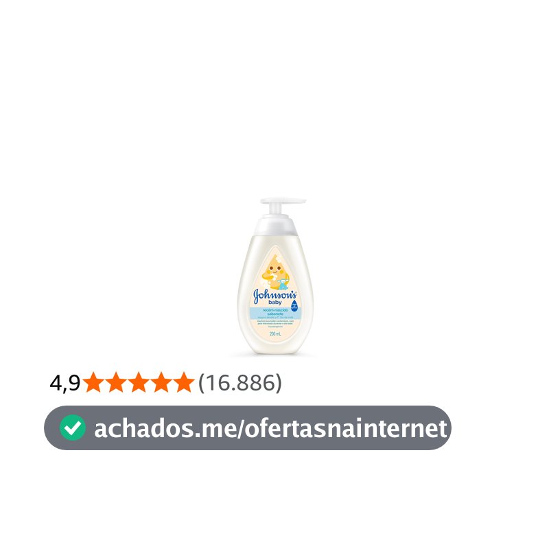 Sabonete Líquido Johnson's Baby Recém-Nascidos, 200ml