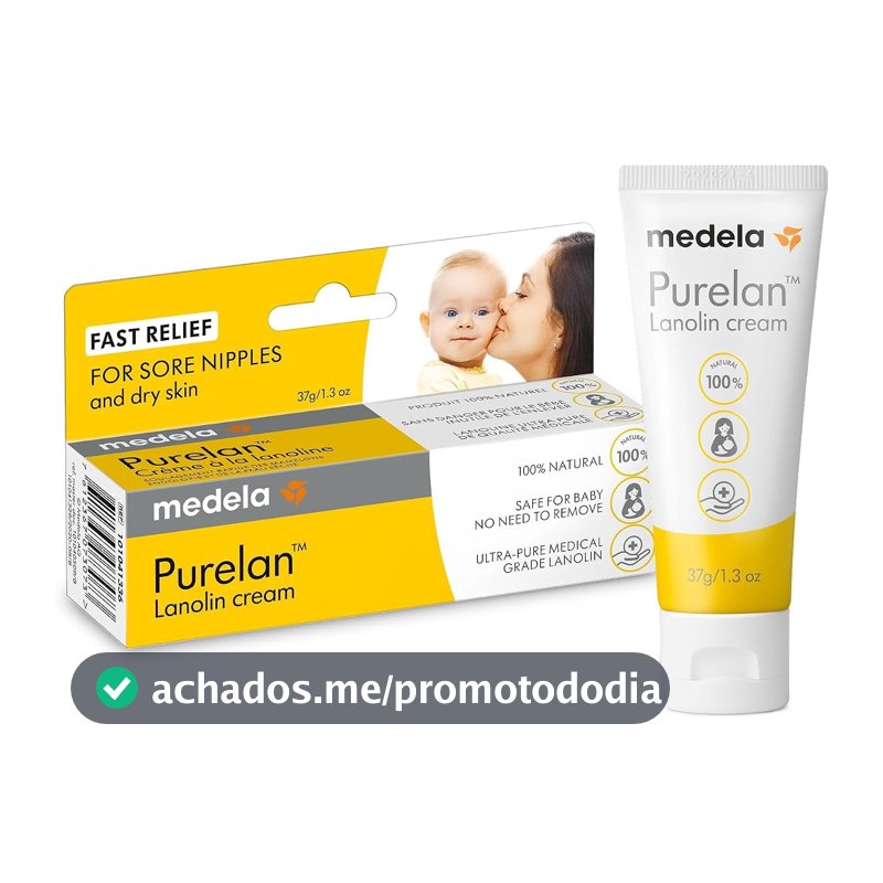 Pomada de Lanolina para Hidratação dos Mamilos Medela Purelan 2.0 - 37g, Medela, Incolor, 37G